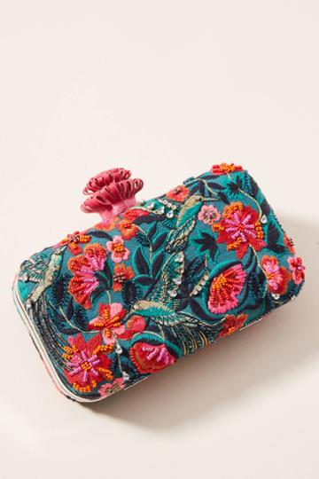 Anthropologie Esmeralda Floral Clutch