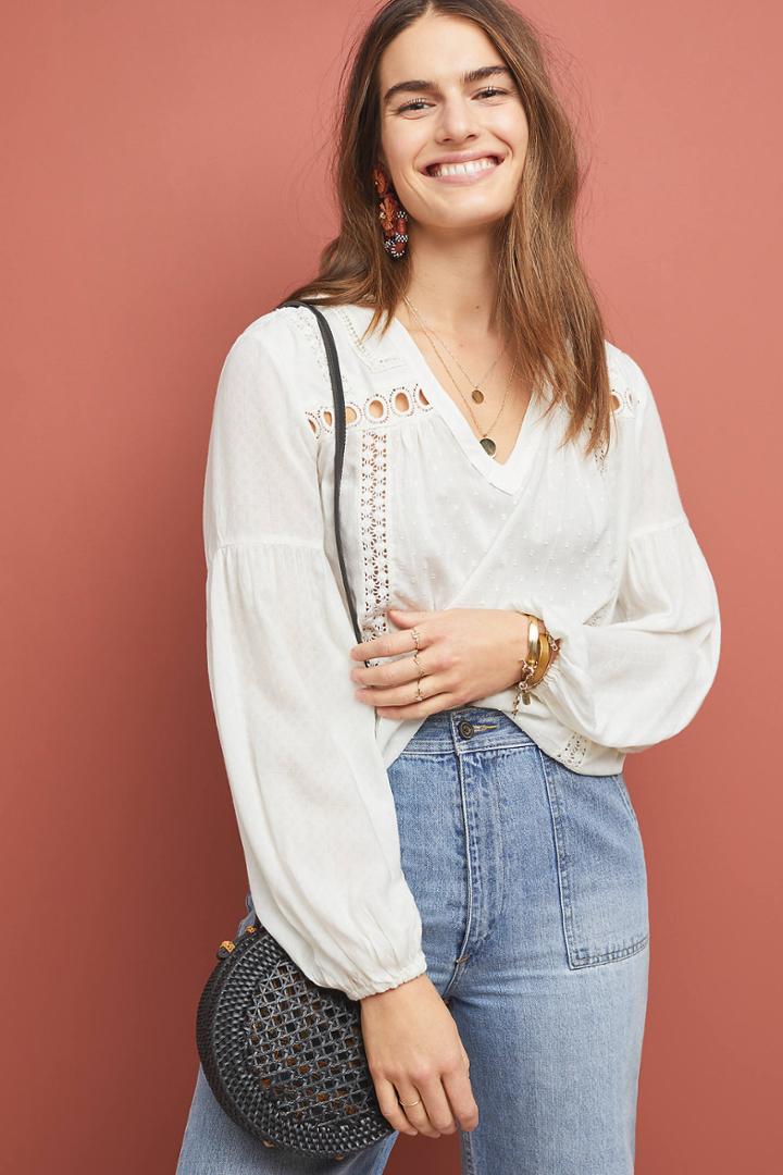 Maeve Margot Textured Blouse
