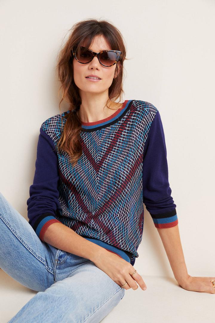 Conditions Apply Ronda Contrast Knit Pullover