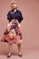 Black Halo Grand Floral Midi Skirt