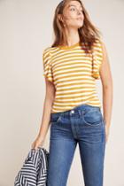 Anthropologie Jillian Flutter-sleeved Top