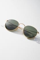 Ray-ban Golden Round Sunglasses