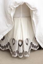 Anthropologie Eyelet Embroidered Bedskirt