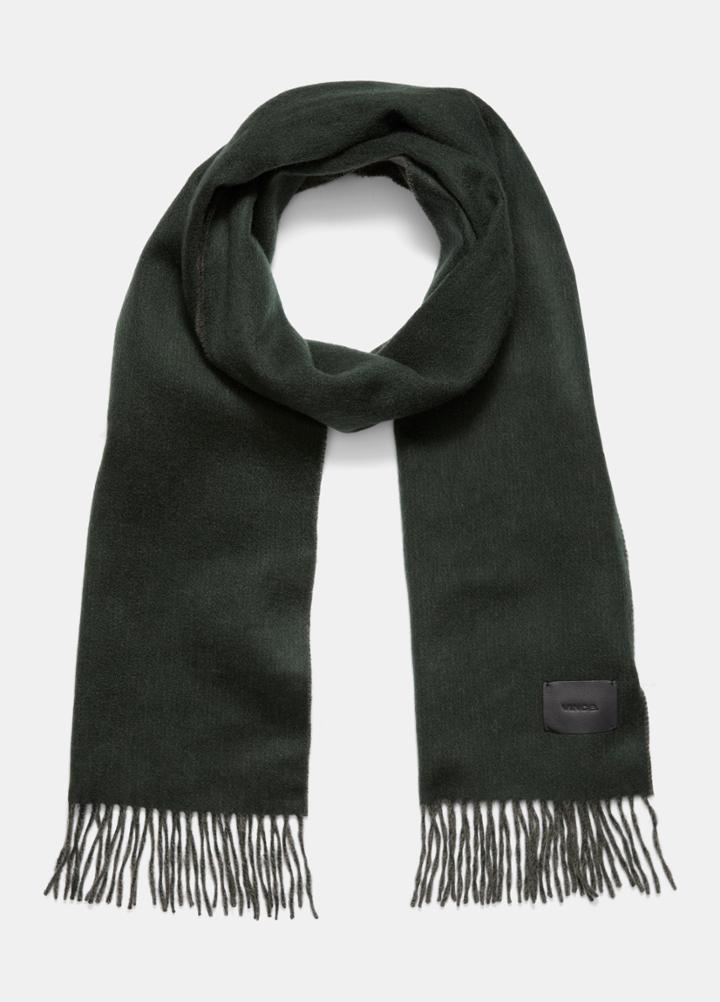Vince Double Face Cashmere Contrast Color Scarf