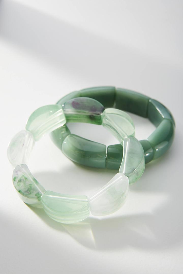 Anthropologie Meaghan Resin Stretch Bracelet