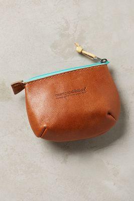 Cuero Papel Quotation Coin Pouch