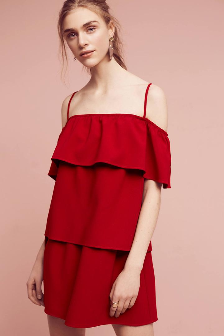 Black Halo Primrose Tiered Mini Dress