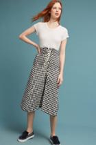 Eva Franco Lace-up Gingham Skirt