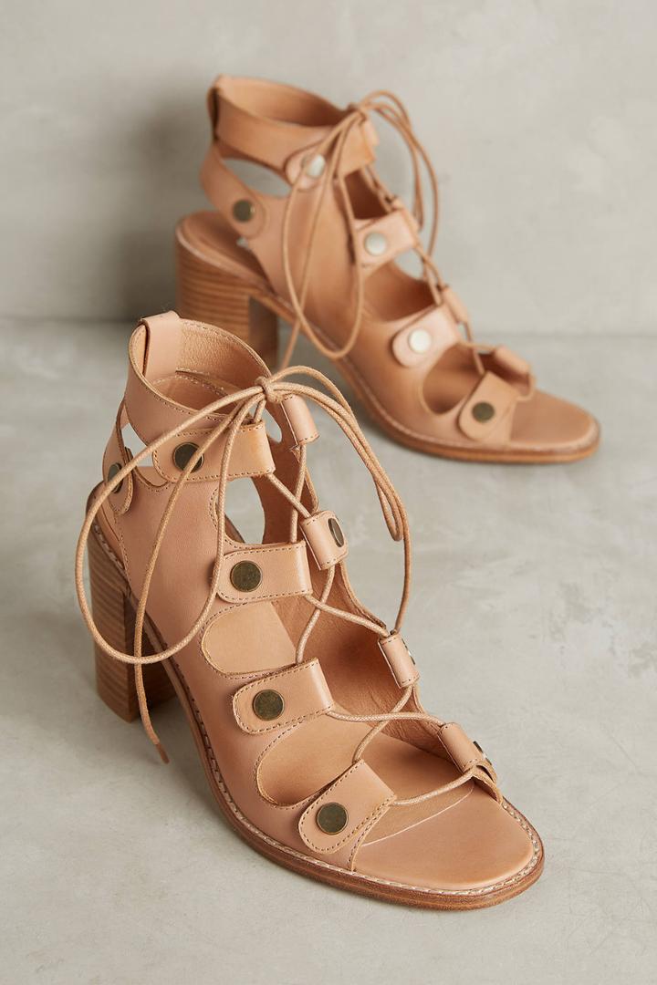 Anthropologie Bt Shootie Lace Up Rivets