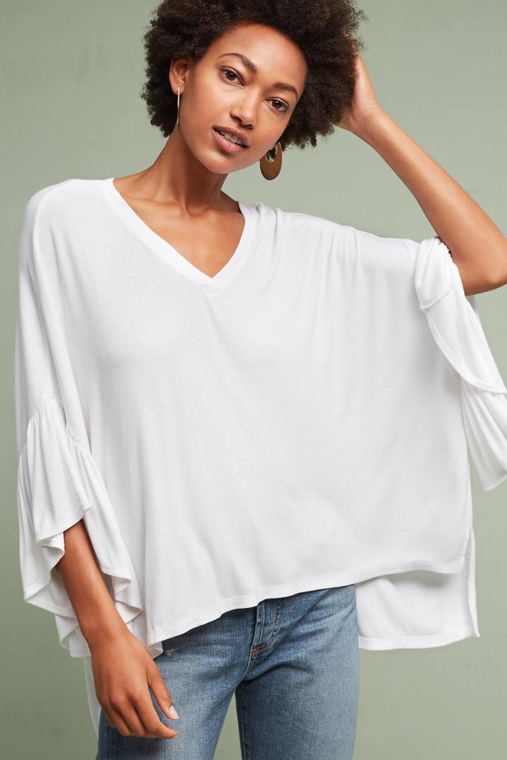 Akemi + Kin Capa Fluttered V-neck Tunic