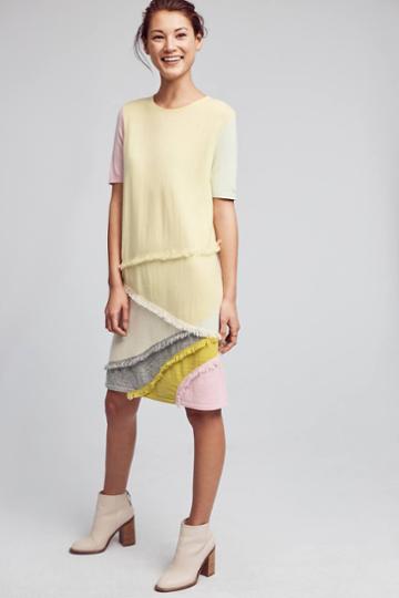 Zynni Cashmere Cashmere Fringe Tunic Dress