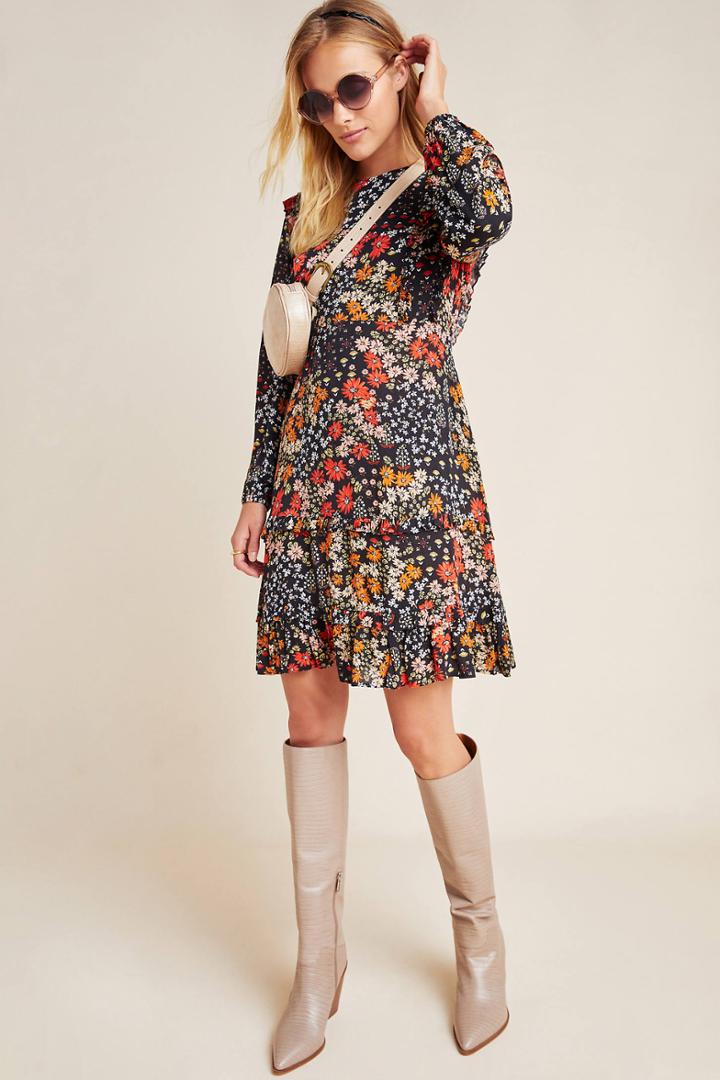 Kachel Adrienne Ruffled Mini Dress