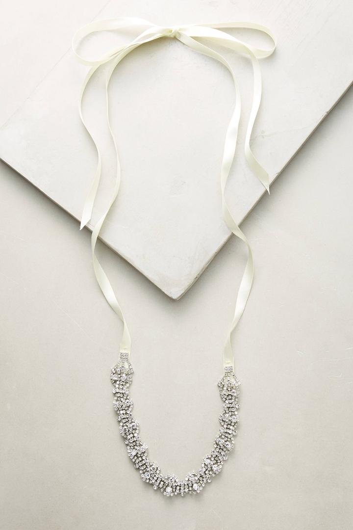 Jennifer Behr Crystal Ribbon Choker