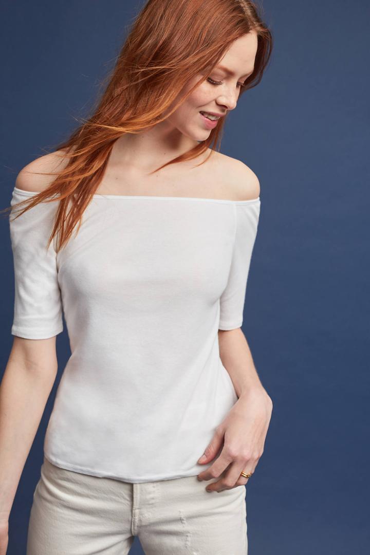 Splendid Ribbed Off-the-shoulder Top
