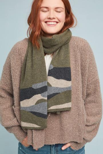 Kitted In Cashmere X Anthropologie Camo Cashmere Scarf