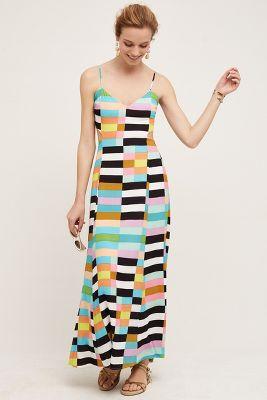 Mara Hoffman Tiled Tie-back Midi Dress
