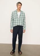 Vince Ocean View Plaid Long Sleeve