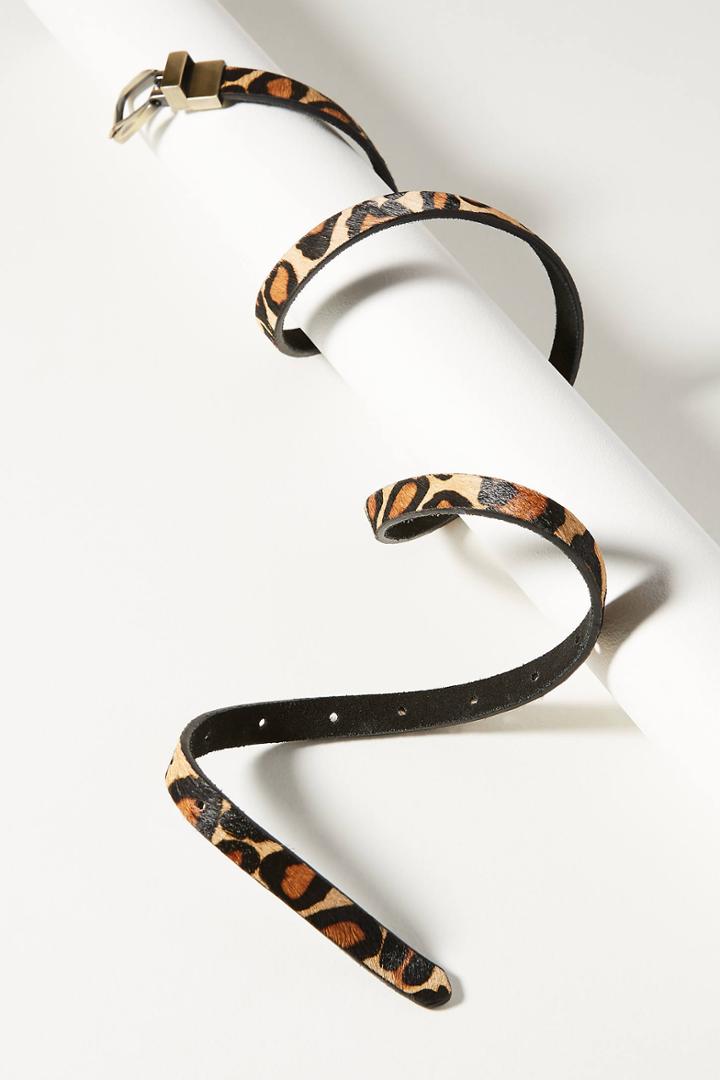 Anthropologie Reversible Skinny Leather Belt