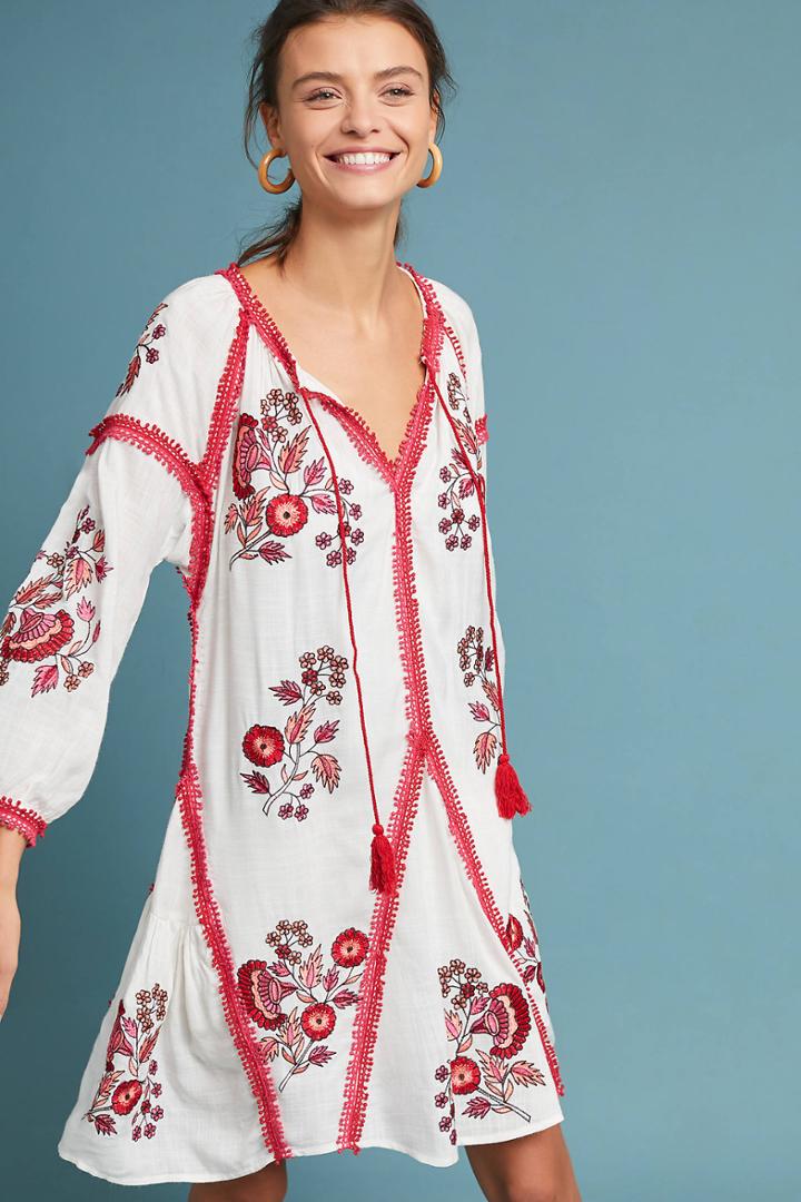 Ranna Gill Hadley Embroidered Tunic Dress