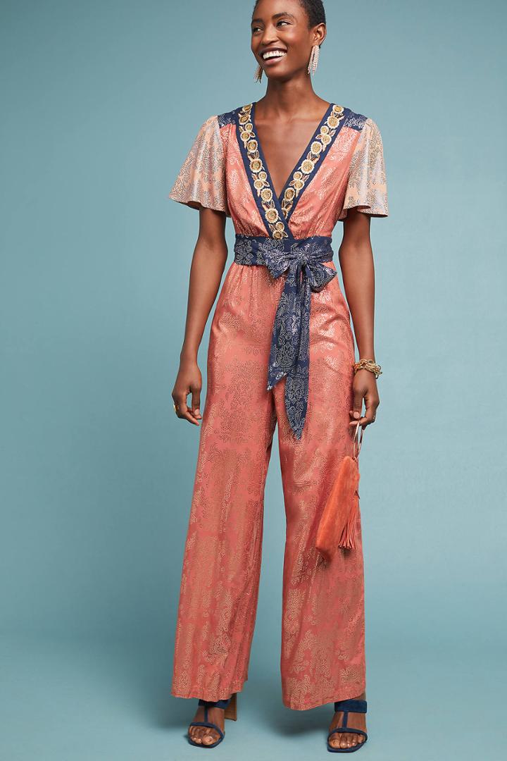 Akemi + Kin Sofia Metallic Jumpsuit