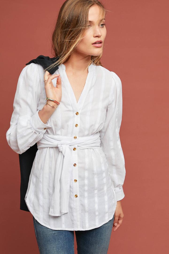 Maeve South Seas Belted Buttondown