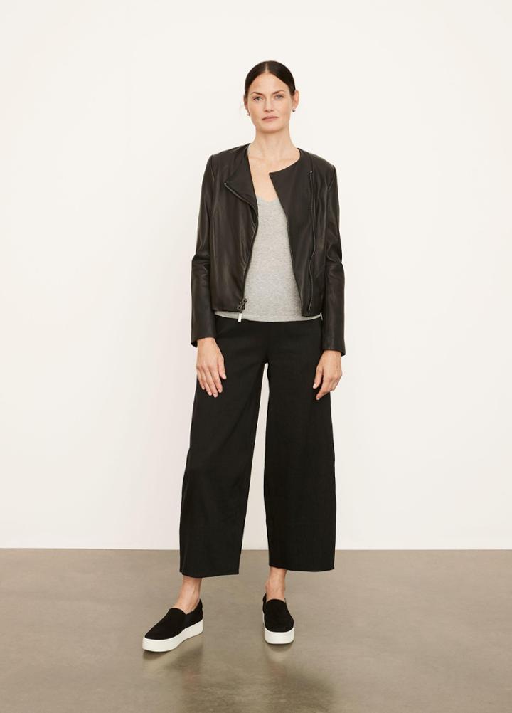 Vince Cross Front Leather Jacket