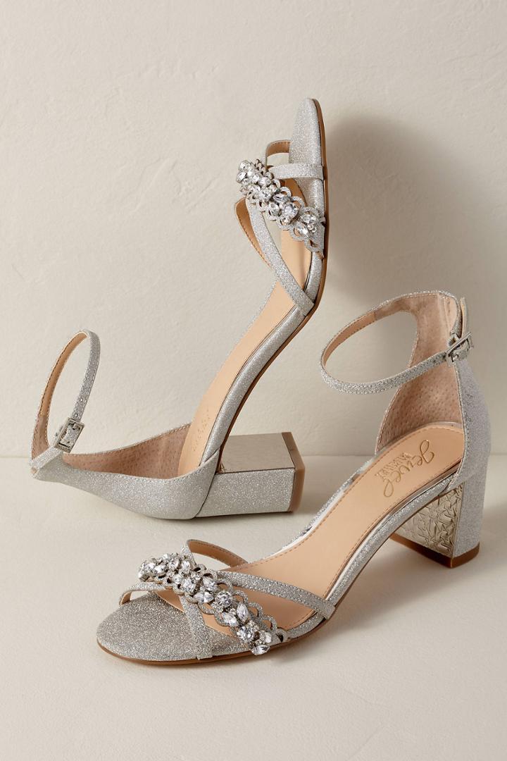 Anthropologie Jewel By Badgley Mischka Giona Block Heels