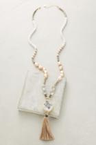 Anthropologie Tasseled Agate Lariat