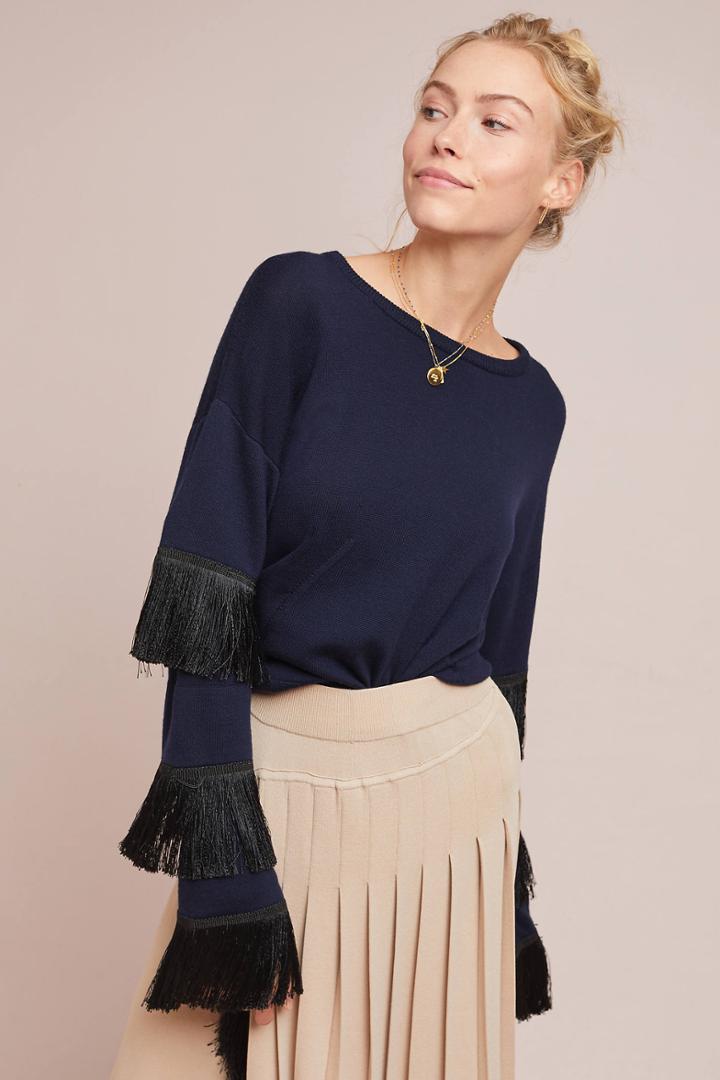 Tabula Rasa Tiered Fringe Sweater