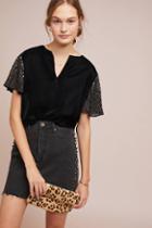 Velvet By Graham & Spencer Tibby Beaded Velvet Top