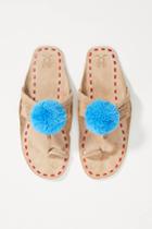 Figue X Anthropologie Leo Pom Pom Slide Sandals