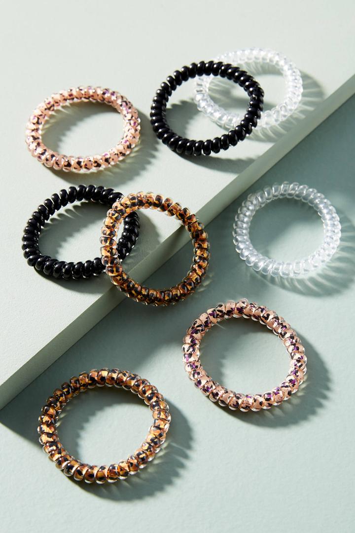 Anthropologie Coiled Color Pony Holder Set