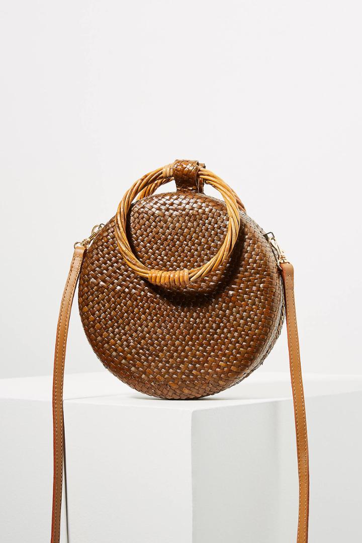 Serpui Marie Serena Wicker Circle Clutch