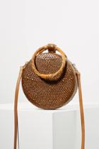 Serpui Marie Serena Wicker Circle Clutch