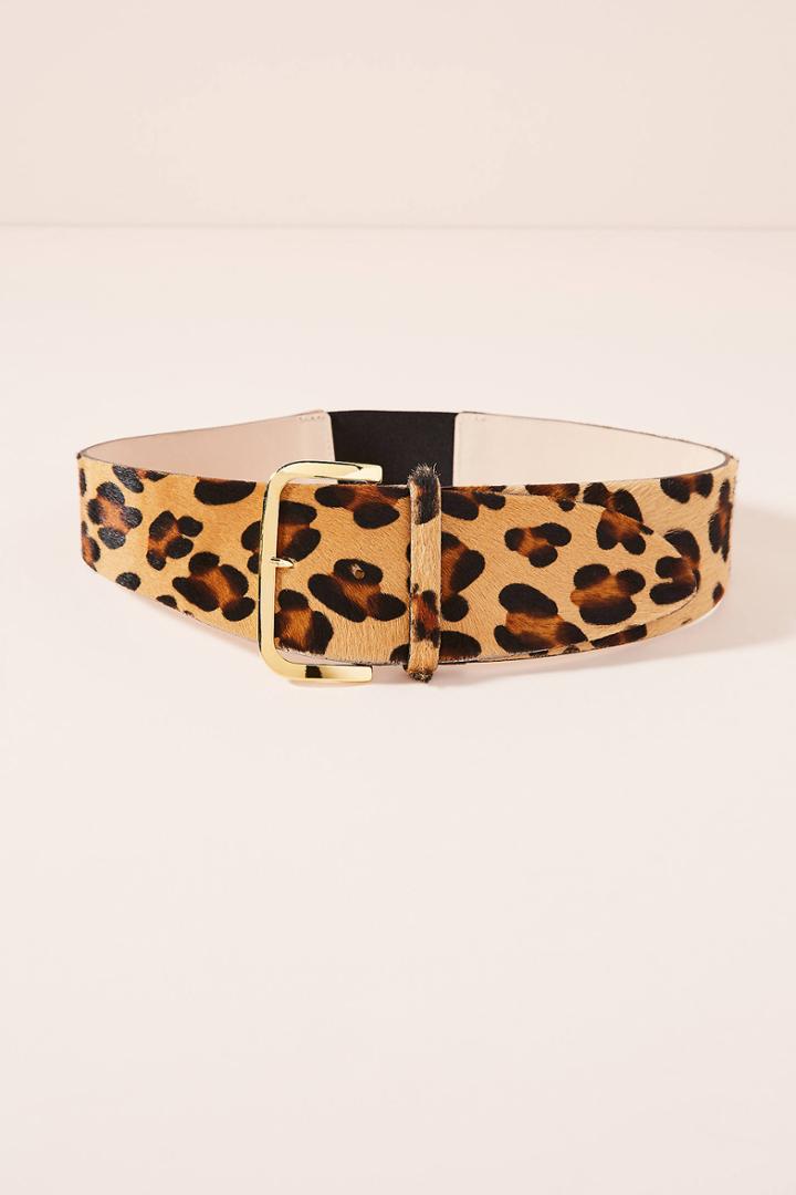 Streets Ahead Cheetah-printed Calf Hair Waist Belt