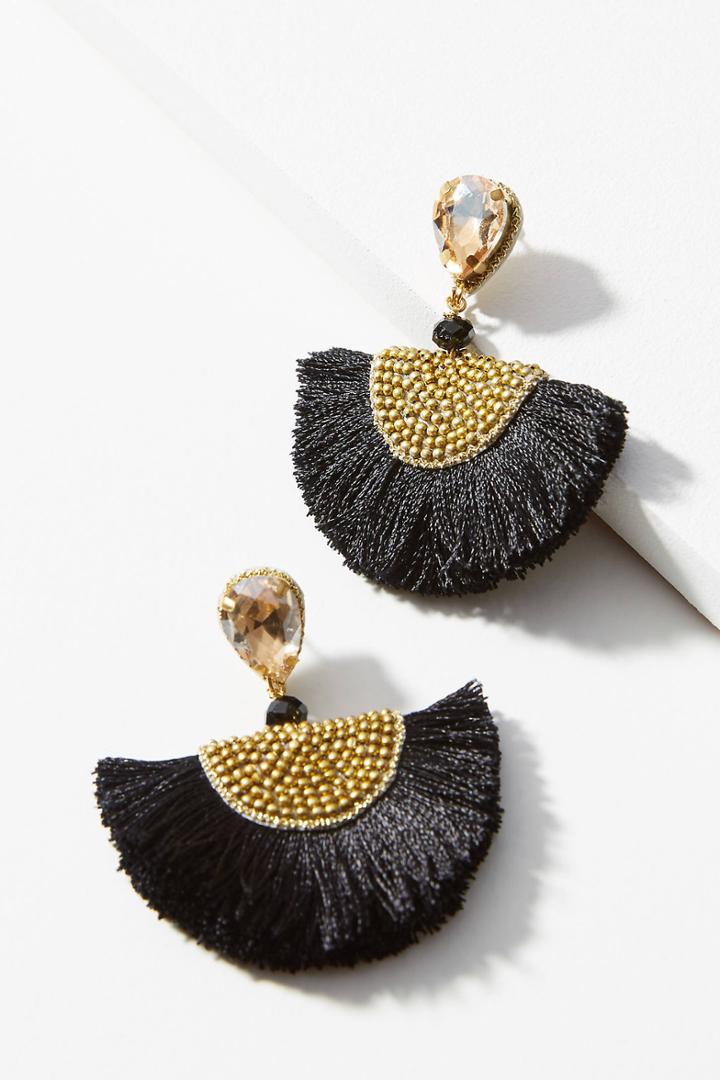 Suzanna Dai Petite Tasseled Fan Drop Earrings