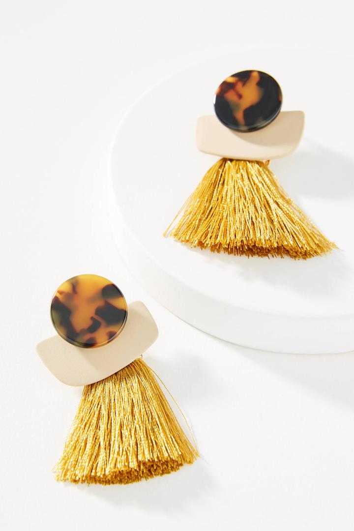 Shashi Chai Tassled Drop Earrings