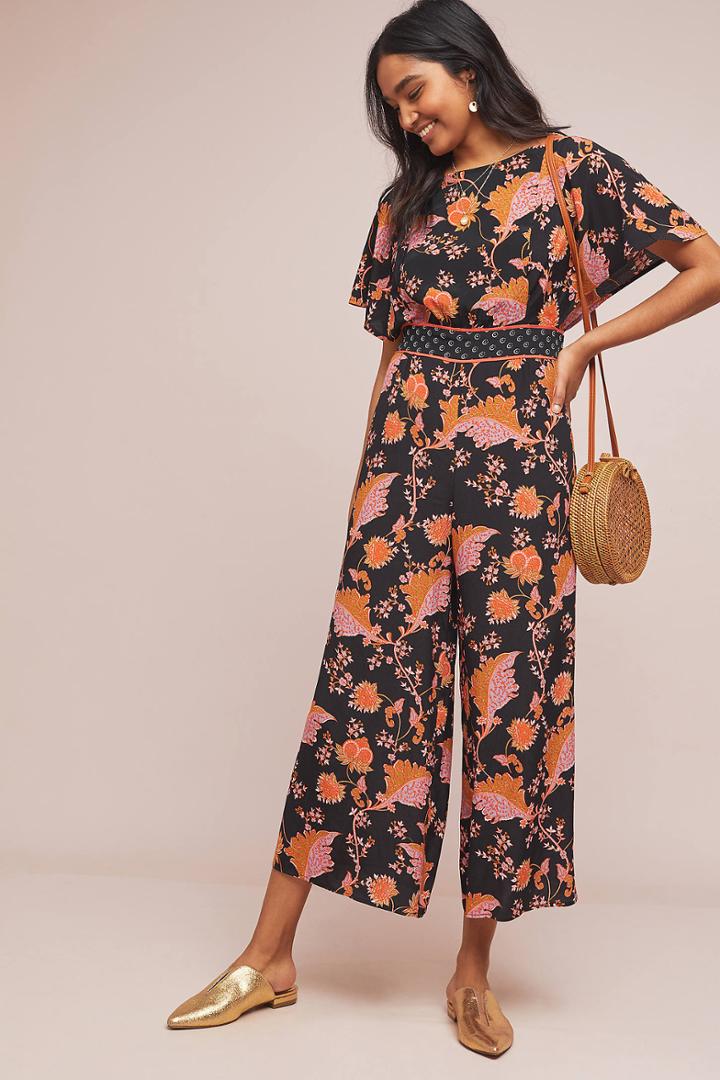 Maeve Belted Botanical Jumpsuit