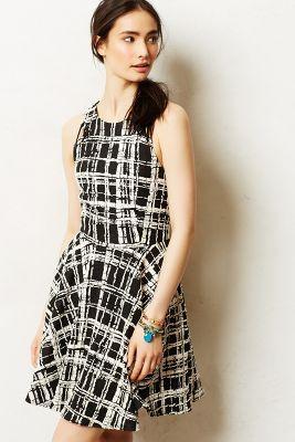 Anthropologie Textured Plaid Dress