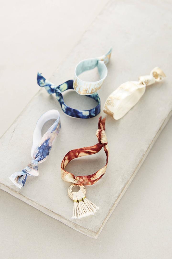 Anthropologie Marbled Hair Tie Set