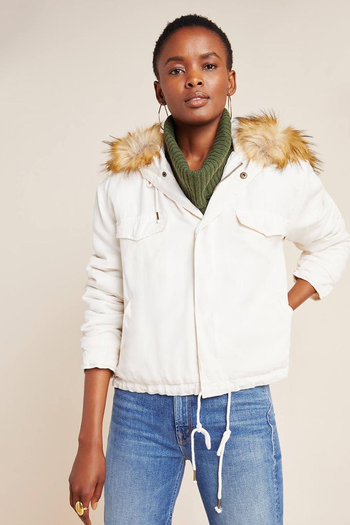 On The Road Weller Faux Fur-trimmed Utility Jacket
