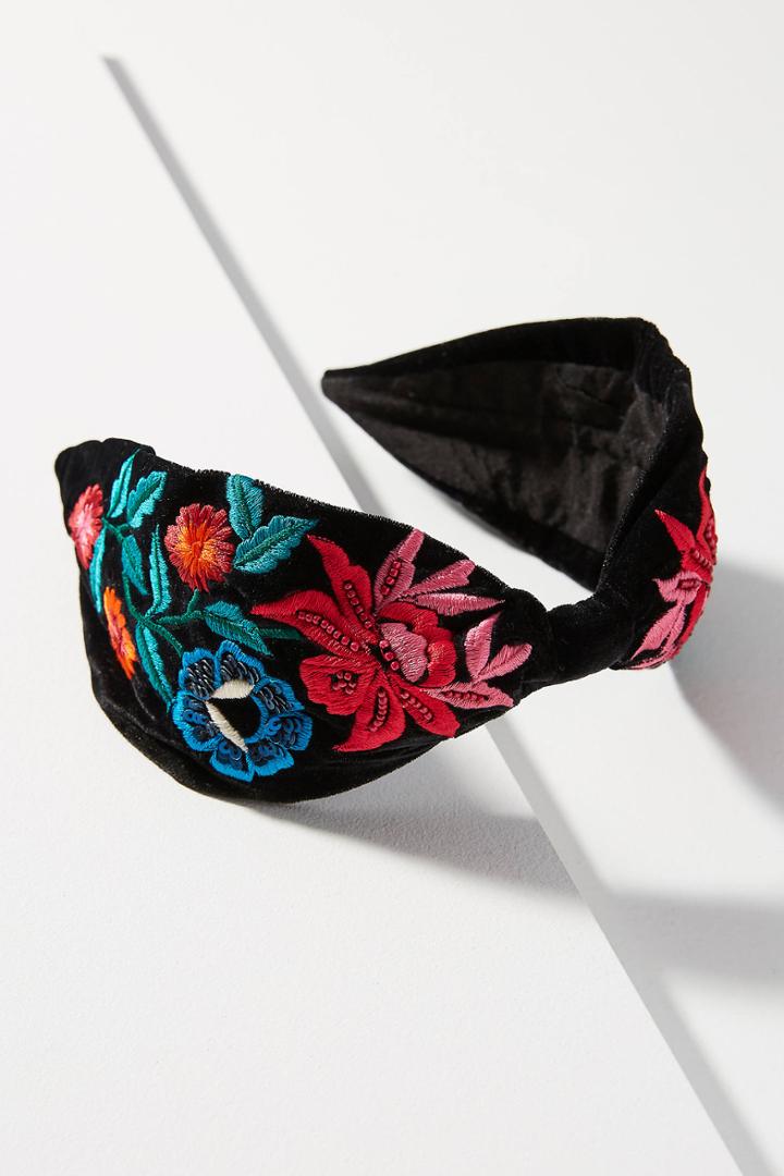 Anthropologie Beaded Flower Headband
