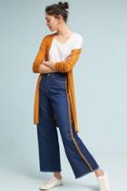 Ottod'ame Athletic High-rise Cropped Wide-leg Jeans