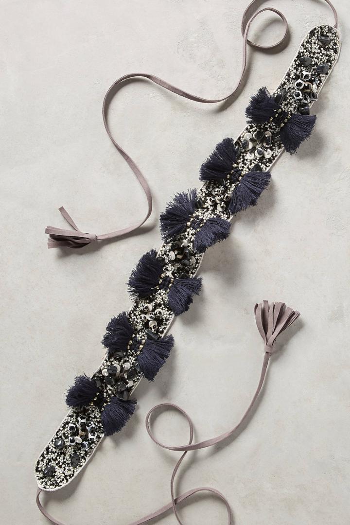 Anthropologie Thalia Fringe Belt