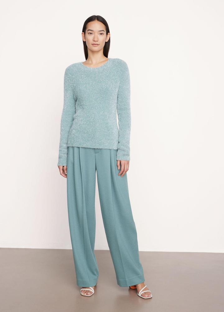 Vince High Waist Cozy Wool Pleat Front Trouser