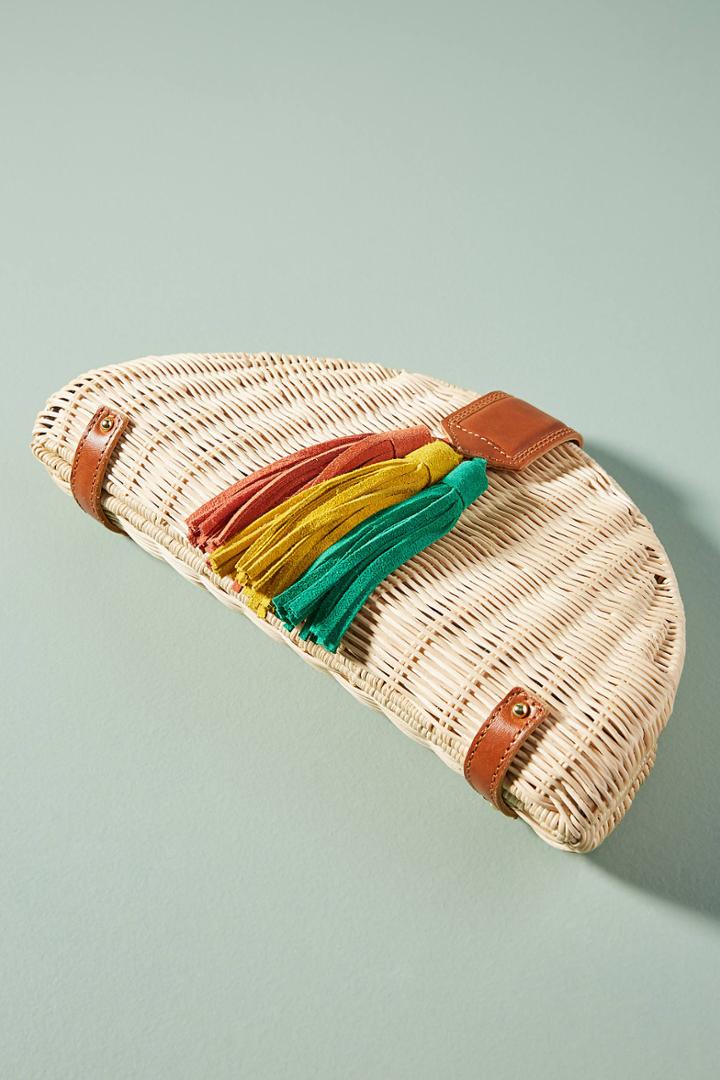 Thacker Saffron Tasseled Clutch