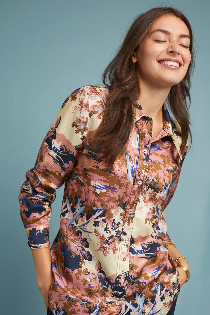 Anthropologie Abstract Buttondown