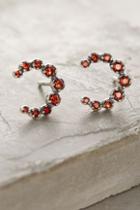 Ela Rae Garnet Crescent Earrings