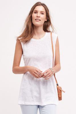 Left Of Center Skirted Lace-back Tee