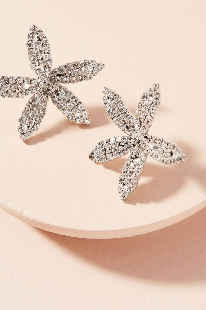 Jennifer Behr Crystal Orchid Post Earrings